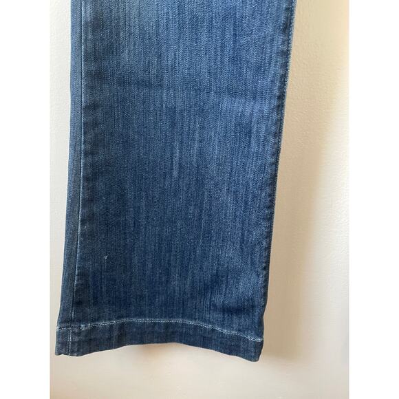 Anlo Wide Leg Dark Wash Mercer Denim Flare Jeans - Picture 2 of 9